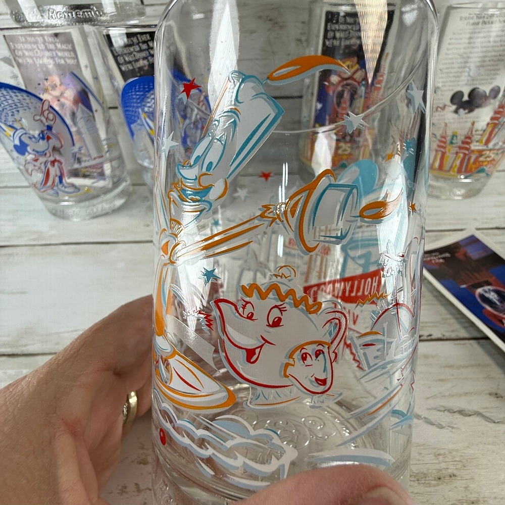 Vintage McDonalds Disney World 25th Anniversary Remember the Magic Glasses Set 6 - Picture 4 of 6